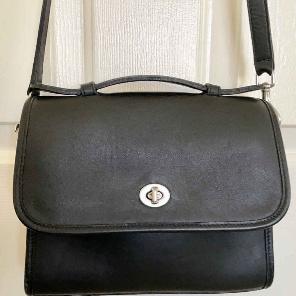 Vintage Coach Court Leather Satchel Shoulder Bag